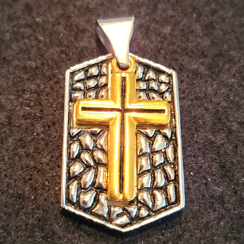 Unisex Stainless Steel Cross  Pendant